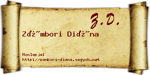 Zámbori Diána névjegykártya